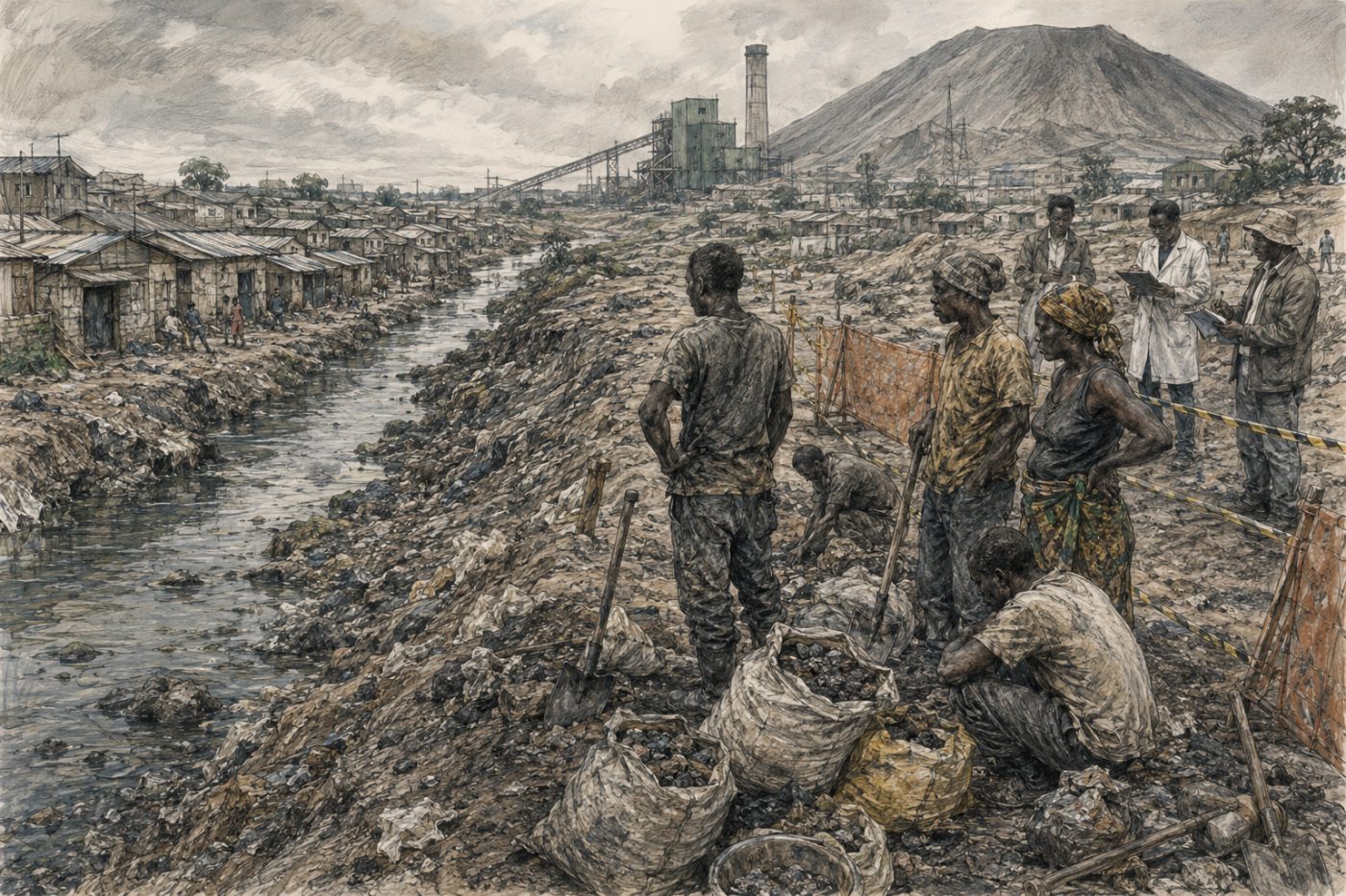 Sketch of community remediation activity near Kabwe mine waste